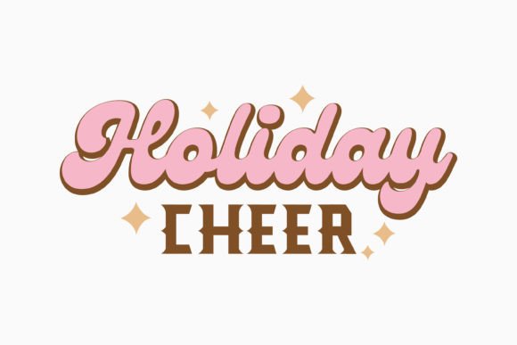 Reviewing Holiday Cheer Christmas Quote SVG,Retro